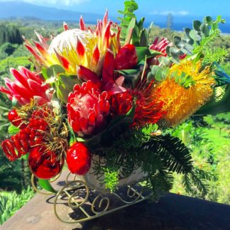 Holiday Protea Sleigh Arrangement